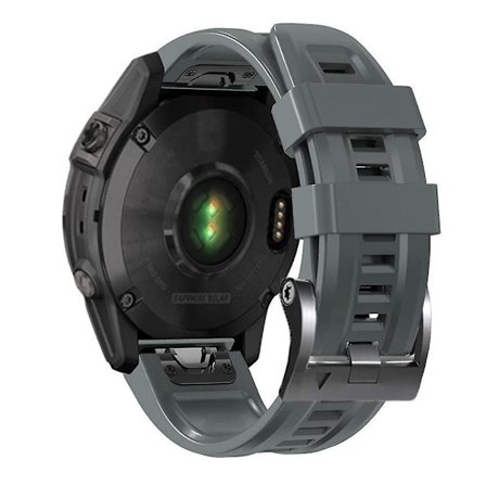 Silikonarmband för Garmin Tactix 7 Pro/Fenix 7X/Fenix 6X Pro, 26 mm, med svart spänne