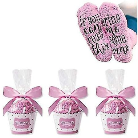 Talende Sokker 3 stk. Kagegave Antislip Varme Bomulds Sokker til Voksne