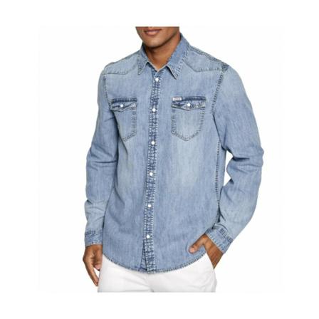 Guess Denim shirt E23Gu10 M2Yh02D14Le Blå, Herre Skjorter