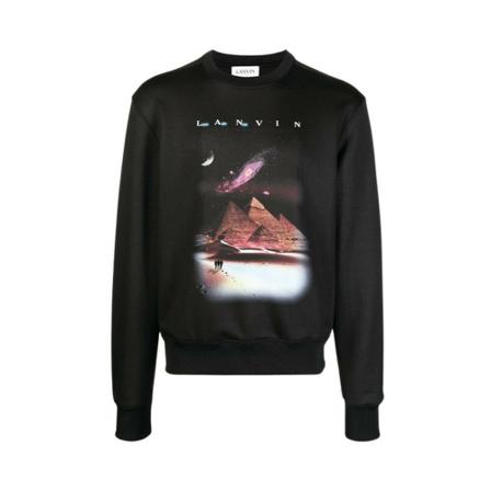 Lanvin Sweatshirts svart, Herr, Herr, Storlek: L