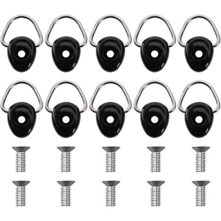 10 st D-ringar surrningsankare krok i rostfritt stål D-ringspänne kompatibel med 2019-2020 bagageutrymme bil interiör tillbehör svart