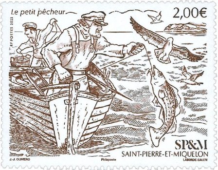 Saint Pierre og Miquelon - Den lille fisker - Postfrisk frimærke