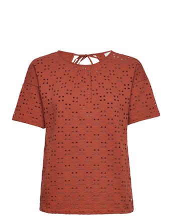 Ladies T-Shirt Ss Blouses Short-sleeved Brun Garcia