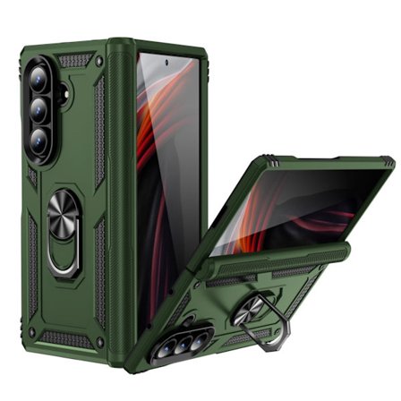 Samsung Z Fold 7 telefoncover, ringholder beskyttelsescover, militærgrøn
