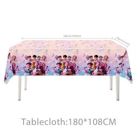 Demon Hunter Fødselsdagsfestartikler Sæt: porcelæn, banner, kagepynt og balloner til børn-FQ-