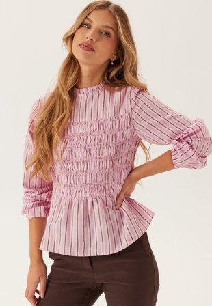 BUBBLEROOM-Smock Cotton Blouse-S