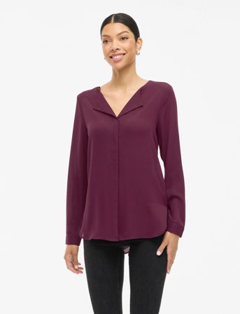 Vila Vilucy L/S Shirt - Noos - Burgundy - S