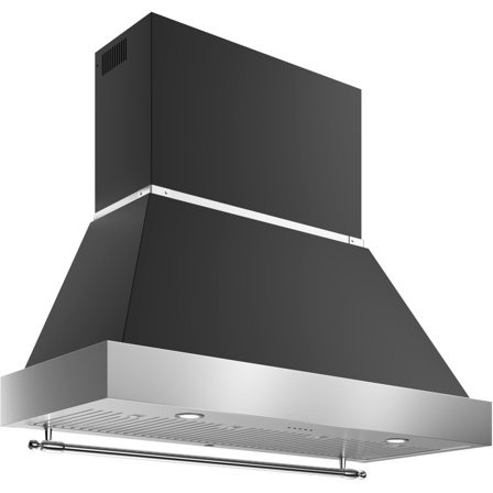 Bertazzoni K120HERTX+KC48HERTNE Heritage fläkt, 120 cm, mattsvart | Vitvaror > Köksfläkt | Bagaren och Kocken