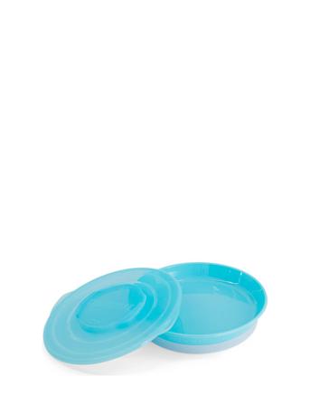 Twistshake Plate 6+M Pastel Blue Home Meal Time Plates & Bowls Plates Blå Twistshake