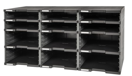 EXACOMPTA Blankettfack Modulodoc 12 fack grå - Lyreco - Kontorsmaterial - Till skrivbordet - Blankettfack och Boxar