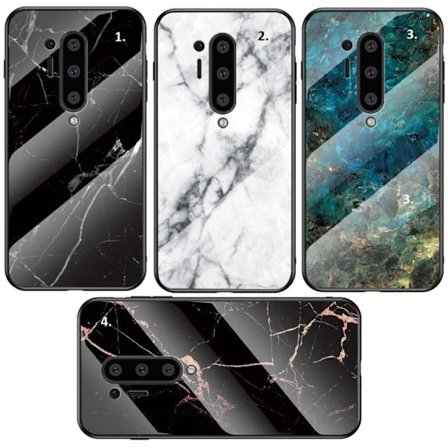 OnePlus 8 Pro Marmorskal 9H Härdat Glas Baksida Glassback V2