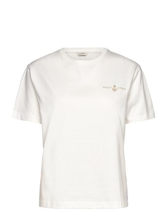 GANT Embroidered Anchor Ss T-Shirt - White - S