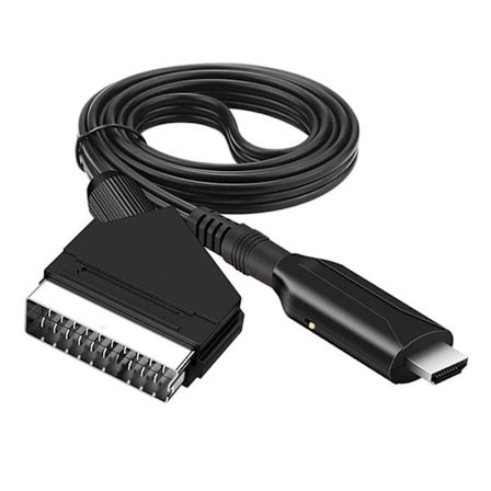 SCART vs HDMI Kabel - SCART vs HDMI Adapter - Alt-i-Én SCART til HDMI Audio Video Konverter 1080p/720p