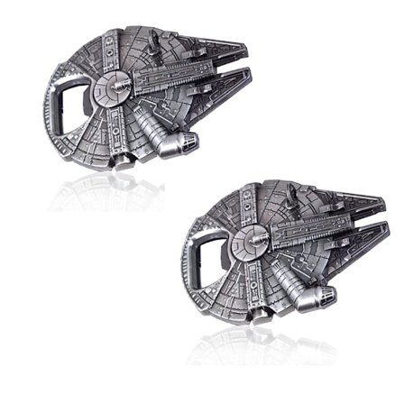 2-pakning Alliance Star Wars Millenium Falcon metallflaskeåpner (5,7*6,0 cm)