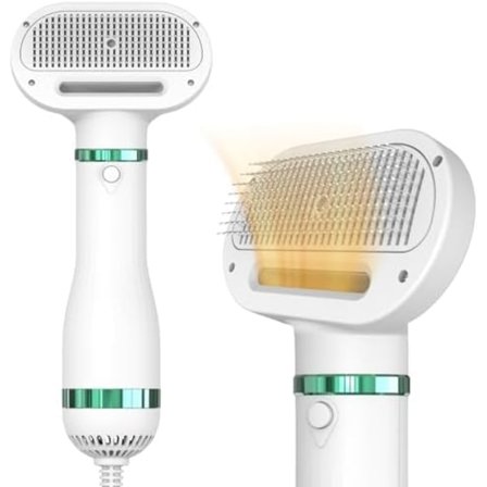 Djurhårtork 2 med Slicker Brush Grooming för katt och hund