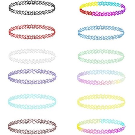 12 kappaletta käsintehtyjä siimasta valmistettuja solisluukoruja - monivärisiä