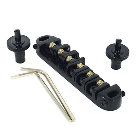 Rulla Satula Tune-o-matic Kitara Silta Sähkökitaran Vaihtoon (musta)