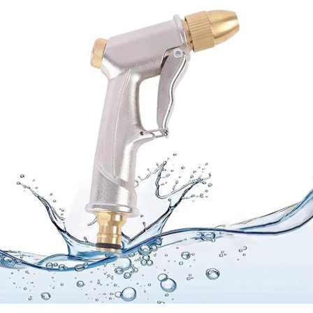 Legering Trädgårdsslang Spruta, Högtrycksmunstycke, Tung Metall Vattenpistol för Vattning av Växter, Biltvätt, etc