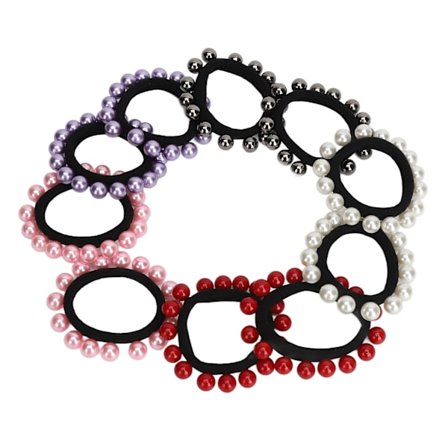 10 st konstgjord pärla elastiskt gummiband Stretchig dekoration konstgjord pärlhår rep Pannband för kvinnor