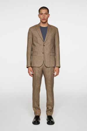 J.Lindeberg - Elton U Super Linen Blazer - Brown - Man - 52R
