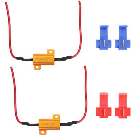 för anti-fel resistor LED blinkers p21w LED blinkers resistor för motorcykel LED blinkers resistor Bil LED-dekoder 2 stycken Bil LED