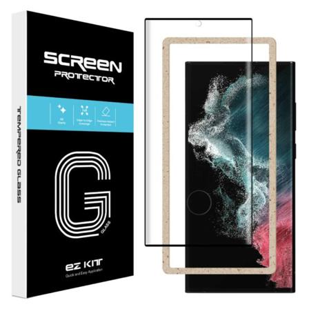 Galaxy S22 Ultra n yt nsuoja karkaistu lasi asennussarjalla HD l pin kyv