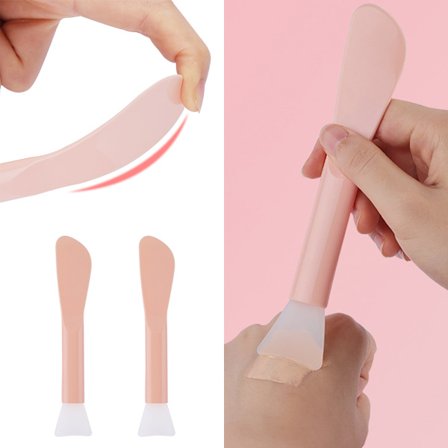 2 stk Silikonbørster Doble Hoder Beauty Tool Mask Applikator