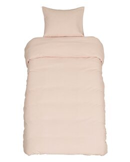 Sengetøysett ensfarget Krepp 2-deler Aprikos
