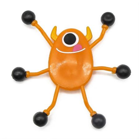 Krybende vægmonstre (pakke med 6) - Legetøj til børn - orange