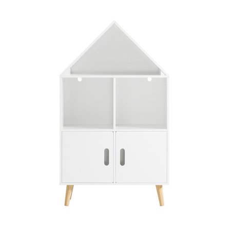 SoBuy Børnebibliotek med 1 hylde i hvid 60.2x30x102.5cm, moderne KMB58-W