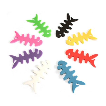 100/200 stk Fishbone Cable Organizer Headset Cord Manager