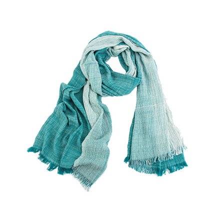 Tynn bomullsskjef med frynser