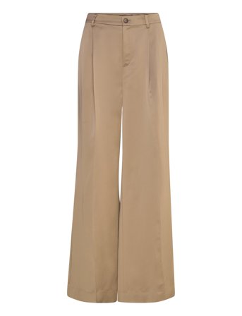 Lauren Ralph Lauren Satin Charmeuse Wide-Leg Pant - Beige - 36