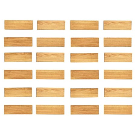 24/48 STK Dukkehus gulvfliser Trækornsgulv RECTANGLE-24STK