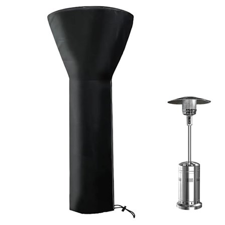 Musta säänkestävä suojus terassilämmittimelle, terassilämmittimen suojus, terassilämmittimen suojus, suojapeite terassilämmittimen suojukselle (221*85