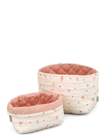Cam Cam Copenhagen Quilted Storage Basket, Set Of Two - Ocs - White - ONE SIZE