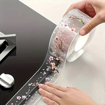 Keittiön työtason rakotäyttöteippi, vedenpitävä ja homeenkestävä keittiön työtason rakotäyttöteippi, keittiötarvikkeet tiskialtaalle, itseliimautuva [