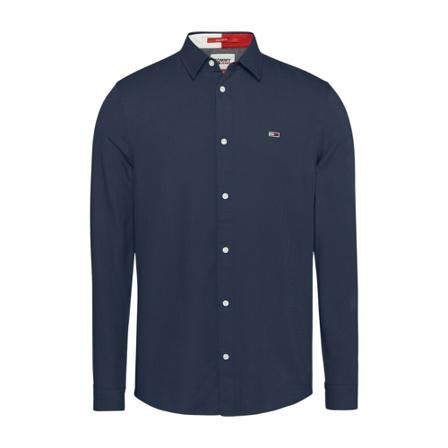 Tommy Hilfiger, Shirts Blauw, Heren, Maat:M,lyocell