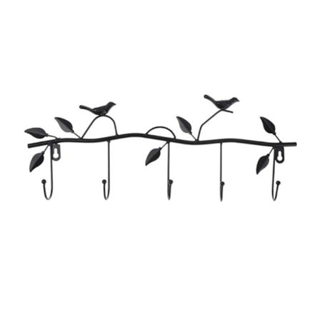 Creative Leaf Bird Hook Key Järn Konstdörr Hängande klädkrok