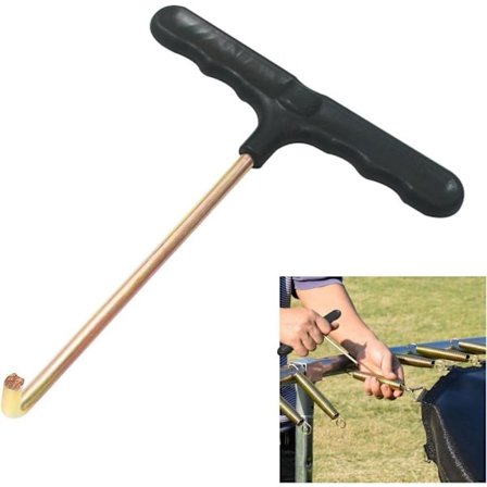 Verktøy for trampolinefjærer, spennverktøy for trampolinefjærer, krok med håndtak