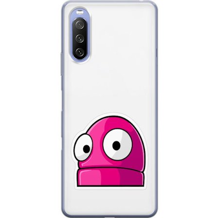 Kompatibel Mobilcover til Sony Sony Xperia 10 III Rosa tegneseriefigur med store øjne i legende og humoristisk stil