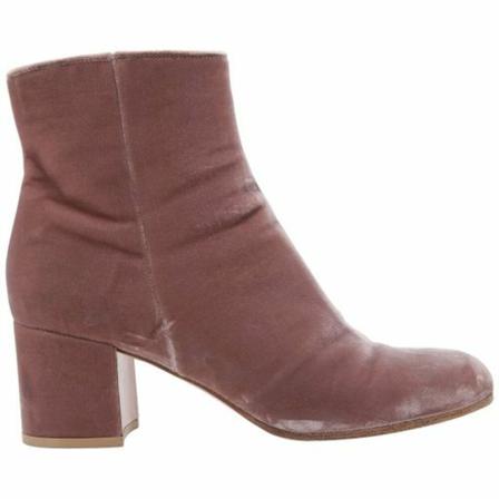 Gianvito Rossi Pre-owned Dusty Pink Velvet 90 Ankle Støvler Pink, Dame, Størrelse: 39 EU