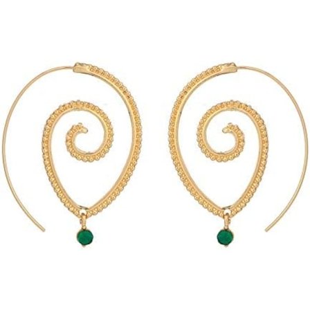 1 par (Guld) Vintage Örhängen Guld Turkos Hängande Örhängen