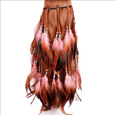 Fjäderhuvudbonad Hippie Boho Panband - Fint Fjäderhuvudbonad