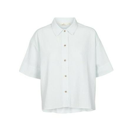 Basic Apparel Vilde Waffle Tee Blå, Dame Skjorter