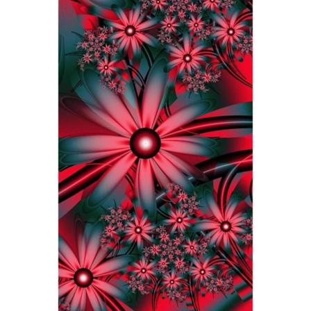 Full 5d Diy Diamond Painting Cross Stitching Red Flowers Rhinest Som På Bilden 1 30x40cm