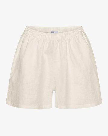Linen Shorts - Ivory White L