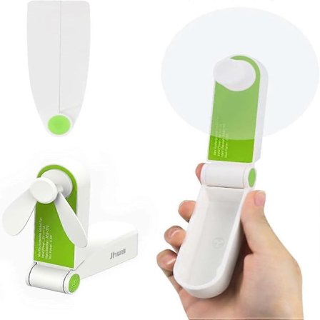Håndholdt Mini Vifte Bærbar Sammenleggbar Lommevifte USB Oppladbar Bordvifte Liten Reisevifte Egnet for Hjem, Reise og Camping