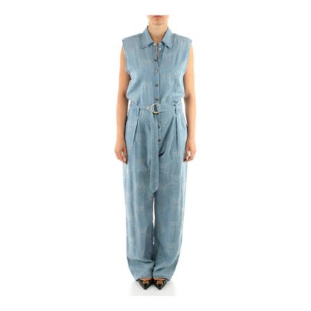 Pinko, Jumpsuits Blauw, Dames, Maat:M