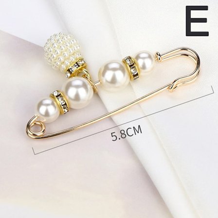 Tøj Brocher Perle Lapel Pin Sweater Kjole Broche Bukser Pi